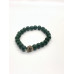 Army Green Roundel Bead Bracelet