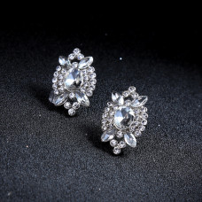Victorian Silver Statement Stud Earrings