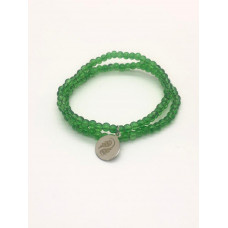 Mini Army Green Bead Bracelet Set