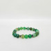 N.Stone Emerald Studded Bead Bracelet