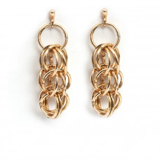 B2G Signature Caged Circle Earrings in Gold