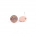 B2G Signature Round Stud Earrings in Rose Gold