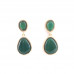B2G Signature Green Agate Double Bloom Earrings