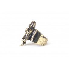 Yemi Alade Collection Stay Smitten Adjustable Ring - Antique Brass