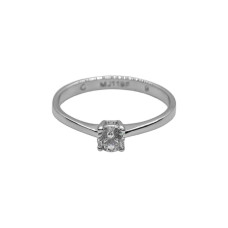Tension Cherished Silver Engagement Ring