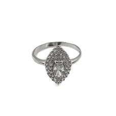 Marquise Sterling Silver Engagement Ring