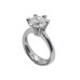 Pave Radiant Silver Engagement Ring