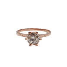 Pave Promise Rose Gold Engagement Ring