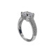 Solitaire Style Silver Engagement Ring