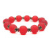 Tomato Red Stone Bead Bracelet  