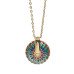 African Round Gold Stainless Steel Necklace 