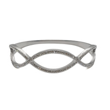 Royalty Glitters Silver Stainless Steel Bangle 