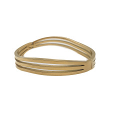 Barbie Triple Gold Stainless Steel Bangle 