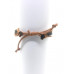 Brown With Black Leather Thug Life Pull Bracelet