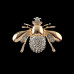 Gold unisex fire fly brooch