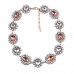 Peach Crystal Colar Necklace