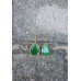 Precious Green Stone Hook Earring