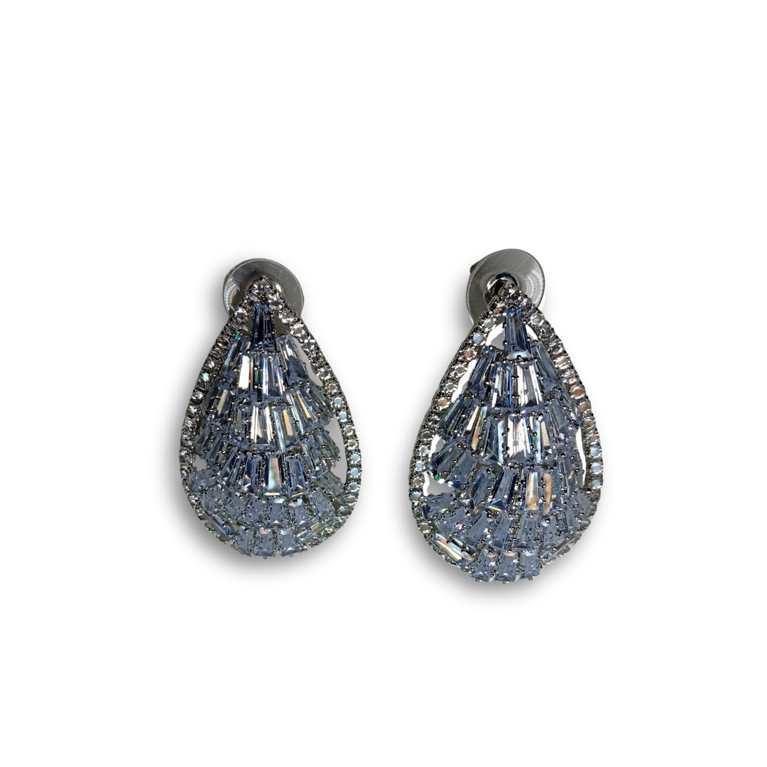 NSS - Crystal Snow Silver Earrings NSS - Crystal Snow Silver Earrings