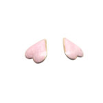 Zaria Heart Peach Stainless Steel Earrings