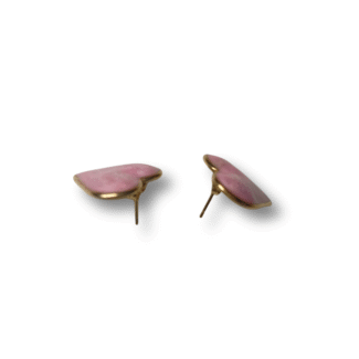 Zaria Heart Peach Stainless Steel Earrings