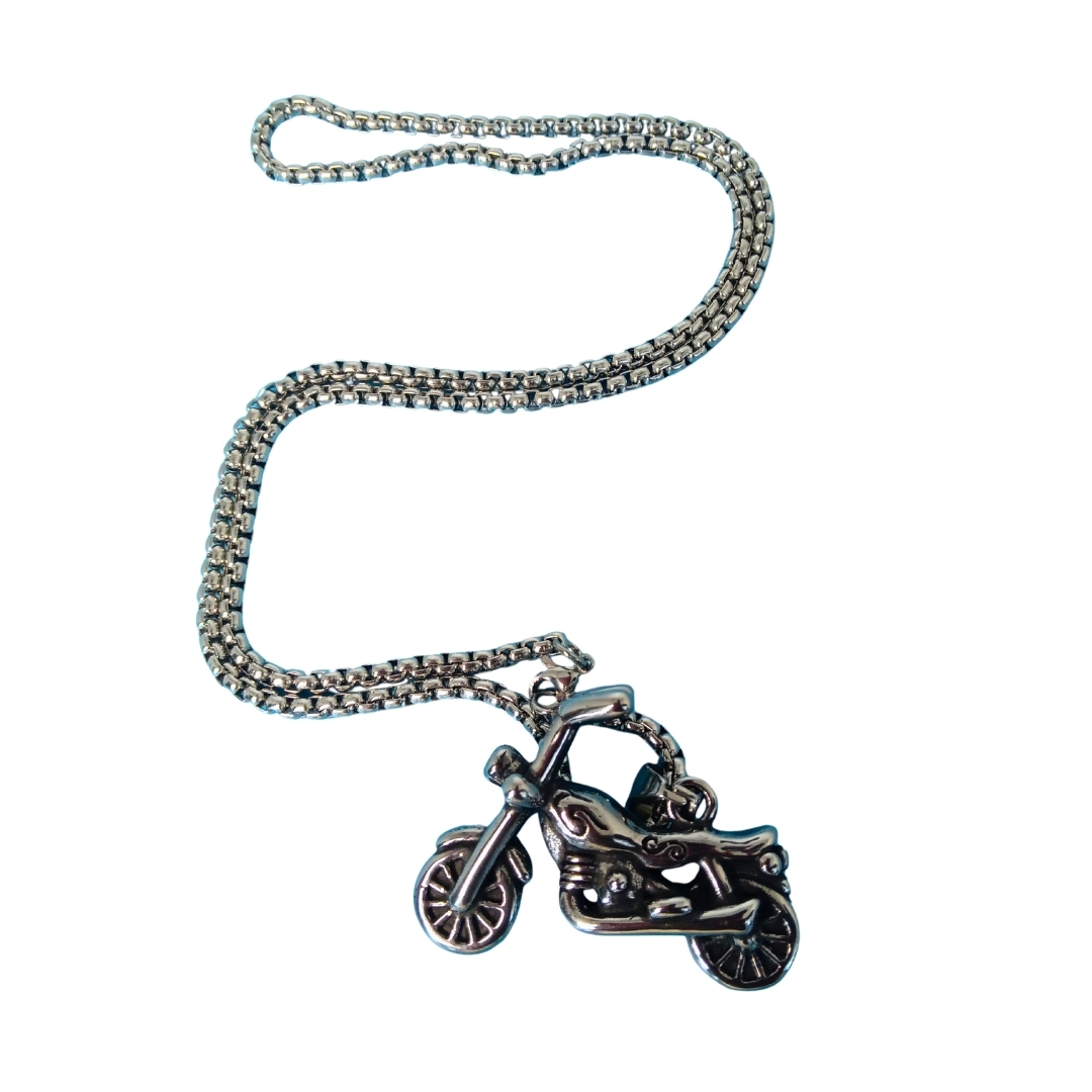 Barbarian Bike Antique Pendant Long Necklace Barbarian Bike Antique Pendant Long Necklace