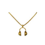 Nomad Earphones Gold Long Necklace