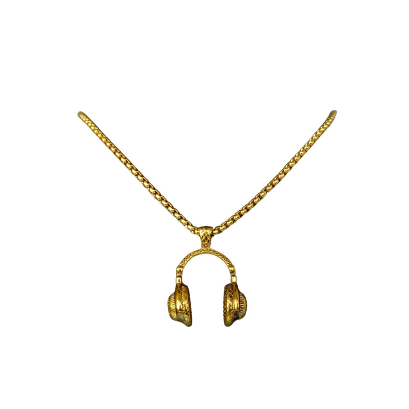 Nomad Earphones Gold Long Necklace