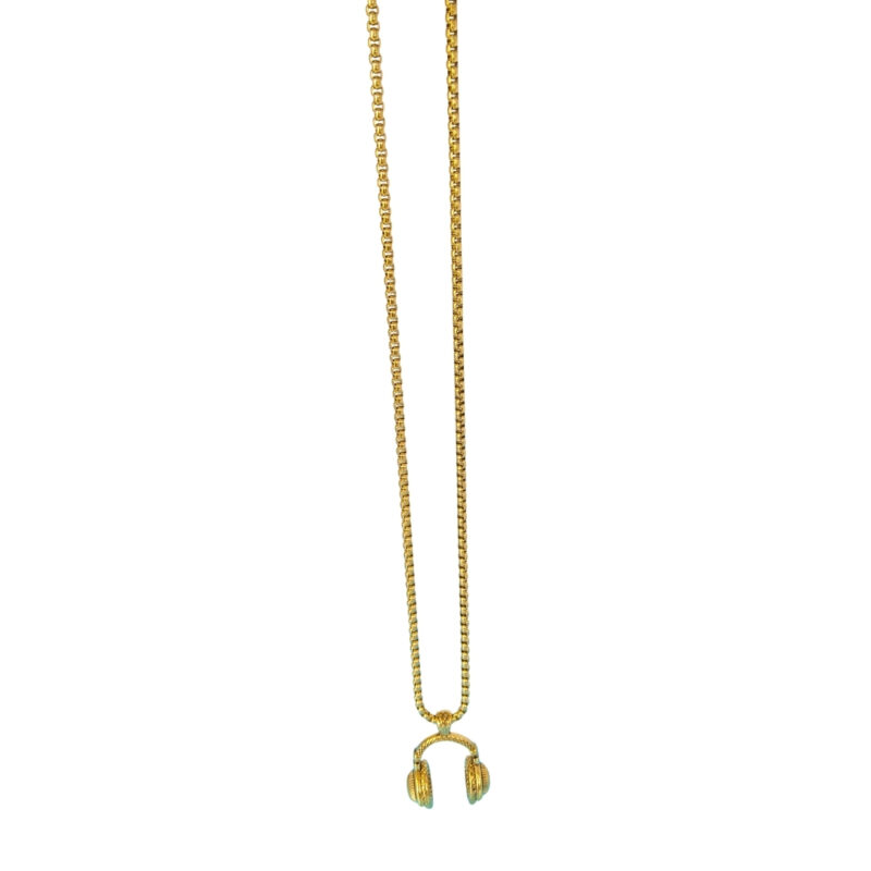 Nomad Earphones Gold Long Necklace