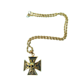Savage Bond Cross Gold Long Necklace