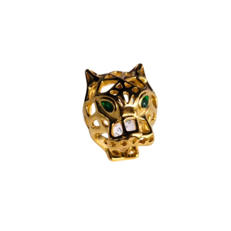 Zyra Tiger Head Stainless Steel Ring