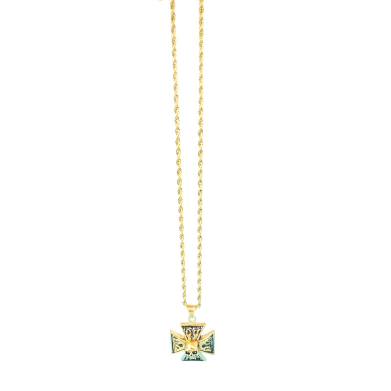 Savage Bond Cross Gold Long Necklace