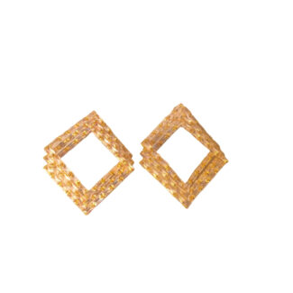 NSS - Chill Gems Gold Rhombus Earrings