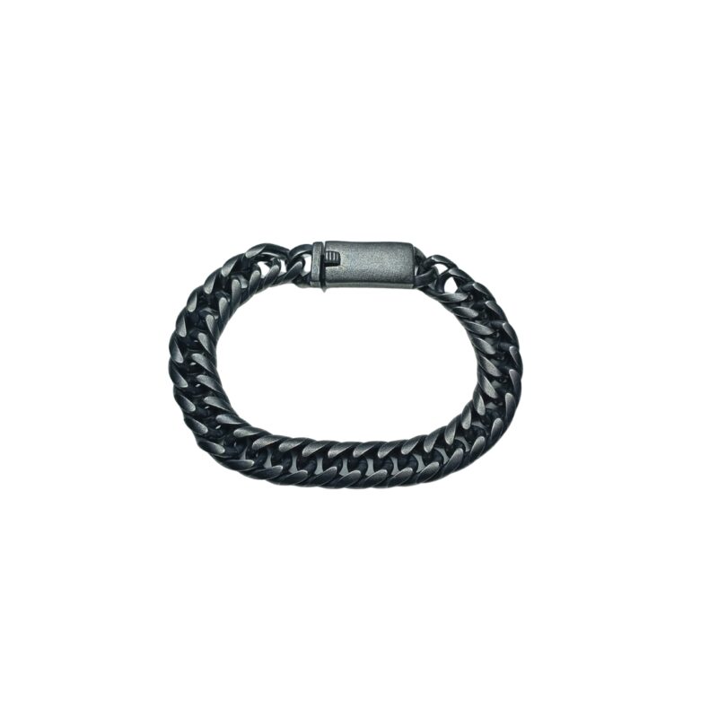Gilded Steel Gun Metal Black Bracelet