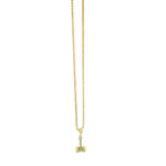 Rune Lock Dome Gold Long Necklace