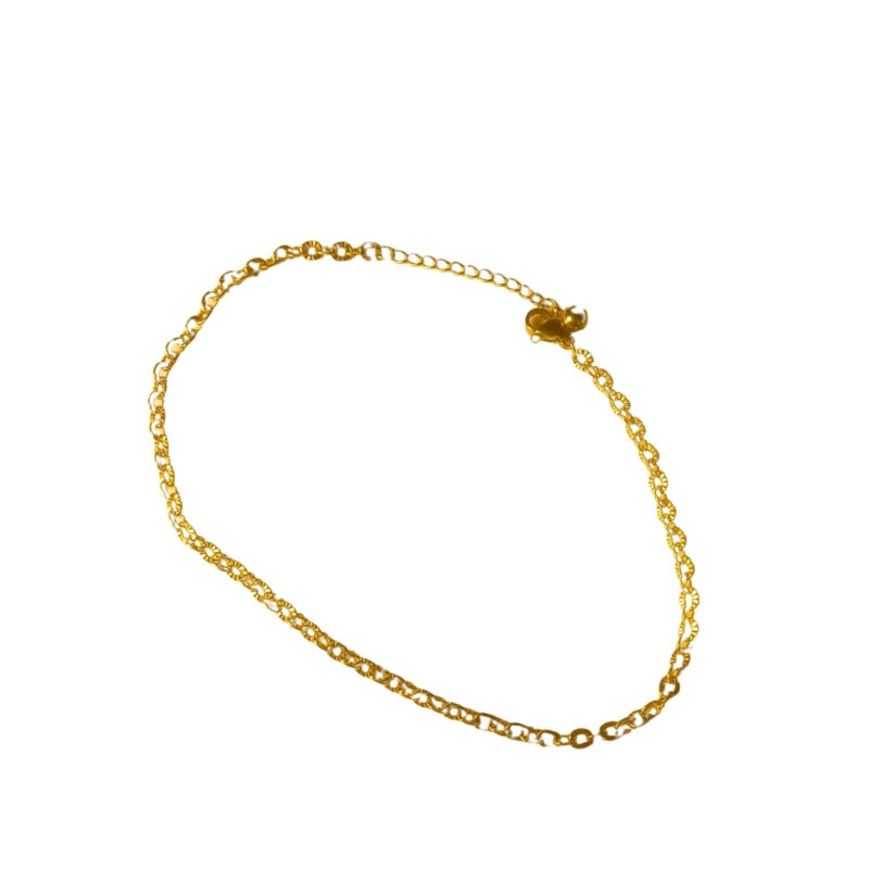 Halo Wind Gold Stainless Steel Anklet