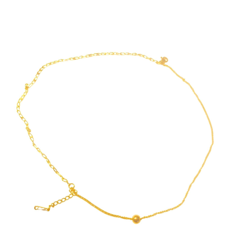 Bolte Nut Gold Stainless Steel Anklet