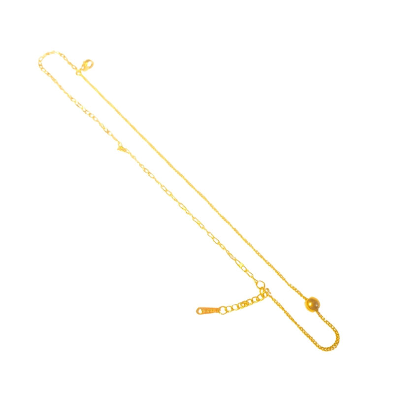 Bolte Nut Gold Stainless Steel Anklet