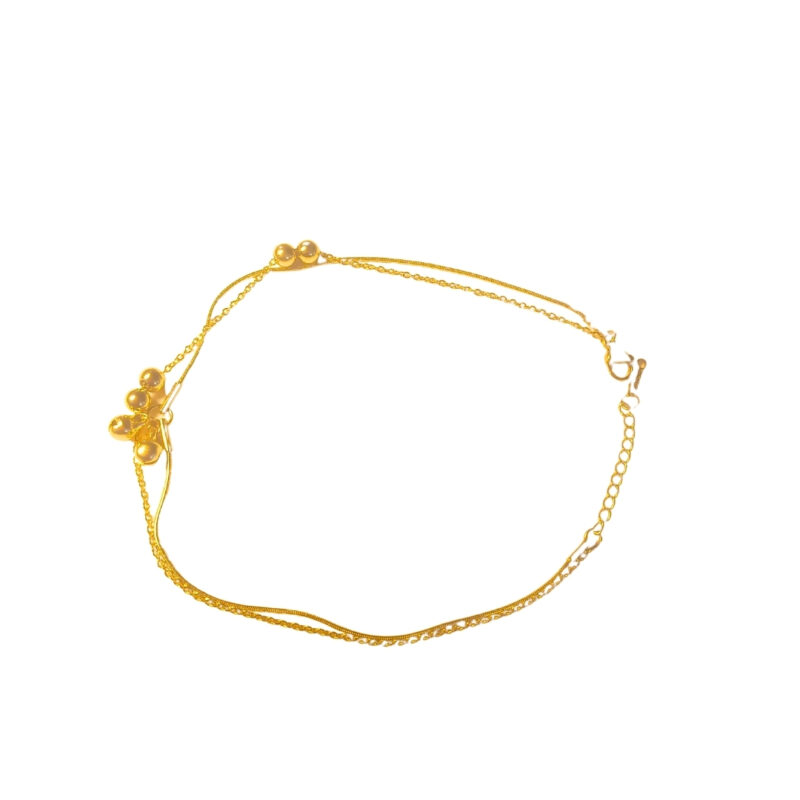 Drip Balls Gold Stainless Steel Anklet