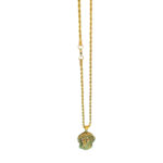 Alpha Hold Pendant Gold Long Necklace