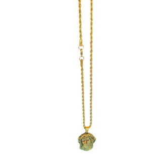 Alpha Hold Pendant Gold Long Necklace