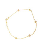 Zinx Stone Gold Stainless Steel Anklet