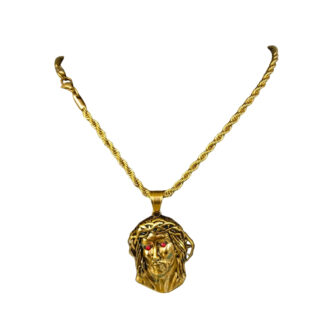 Alpha Hold Pendant Gold Long Necklace