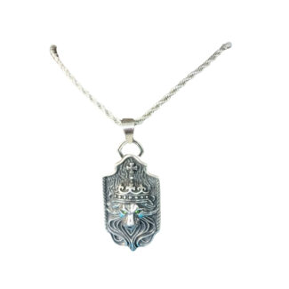 Boltline Shield Antique Long Necklace