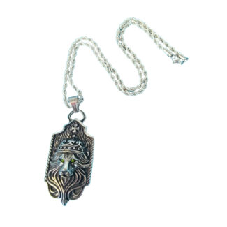 Boltline Shield Antique Long Necklace