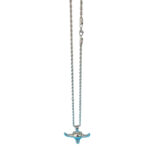 Corebar Horns Silver Long Necklace