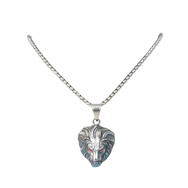 Lion Bond Antique Pendant Long Necklace