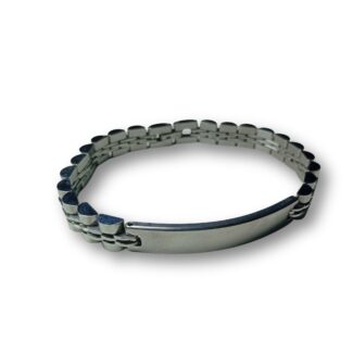 Ocean Crest Silver Stainless Steel Metal Bracelet