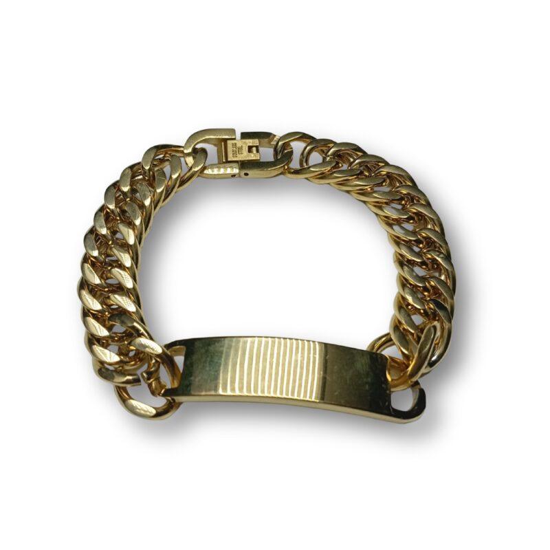 Terra Bold Engravable Gold Stainless Steel Bracelet
