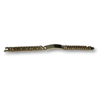 Noble Bold Engravable Gold Stainless Steel Bracelet