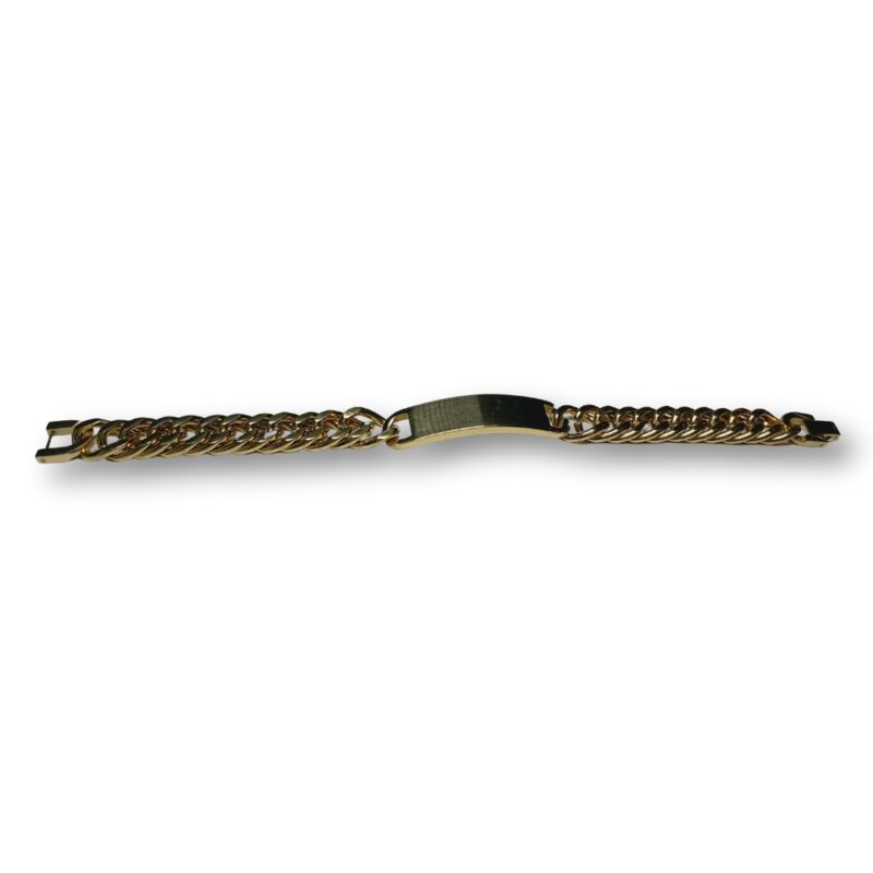 Noble Bold Engravable Gold Stainless Steel Bracelet